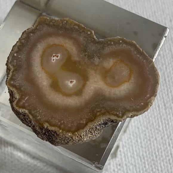 Stalactite Slice Polished Crystal Display Specimen Las Torres Mine Uruguay 1.4” - Picture 1 of 8